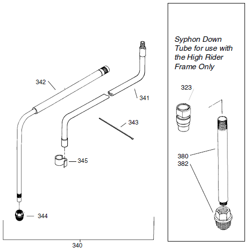 Epic 690HPG Syphon Assembly